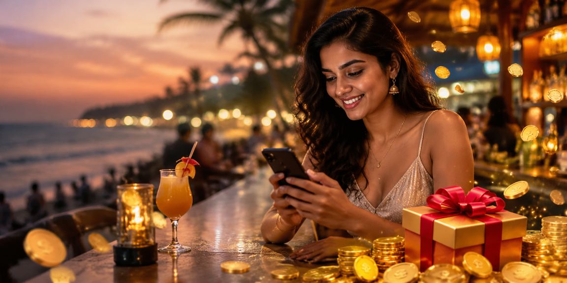 Scenic Goa beach casino with mobile app